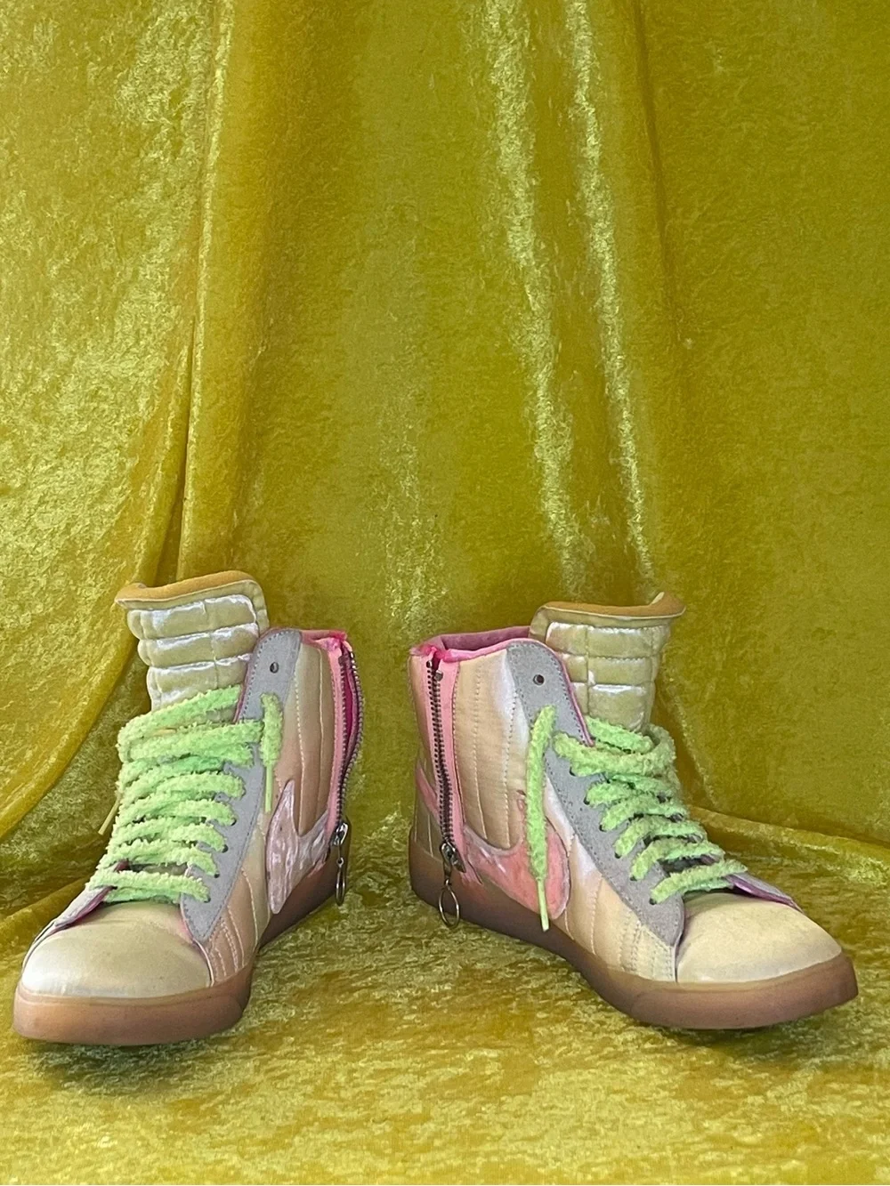 Nike Mid Tops “Pink limeade”